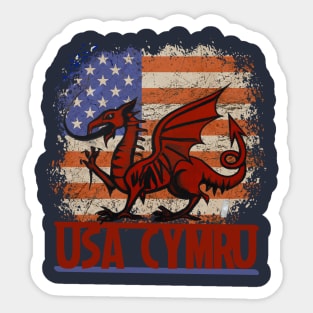 Welsh American, American Welsh Sticker